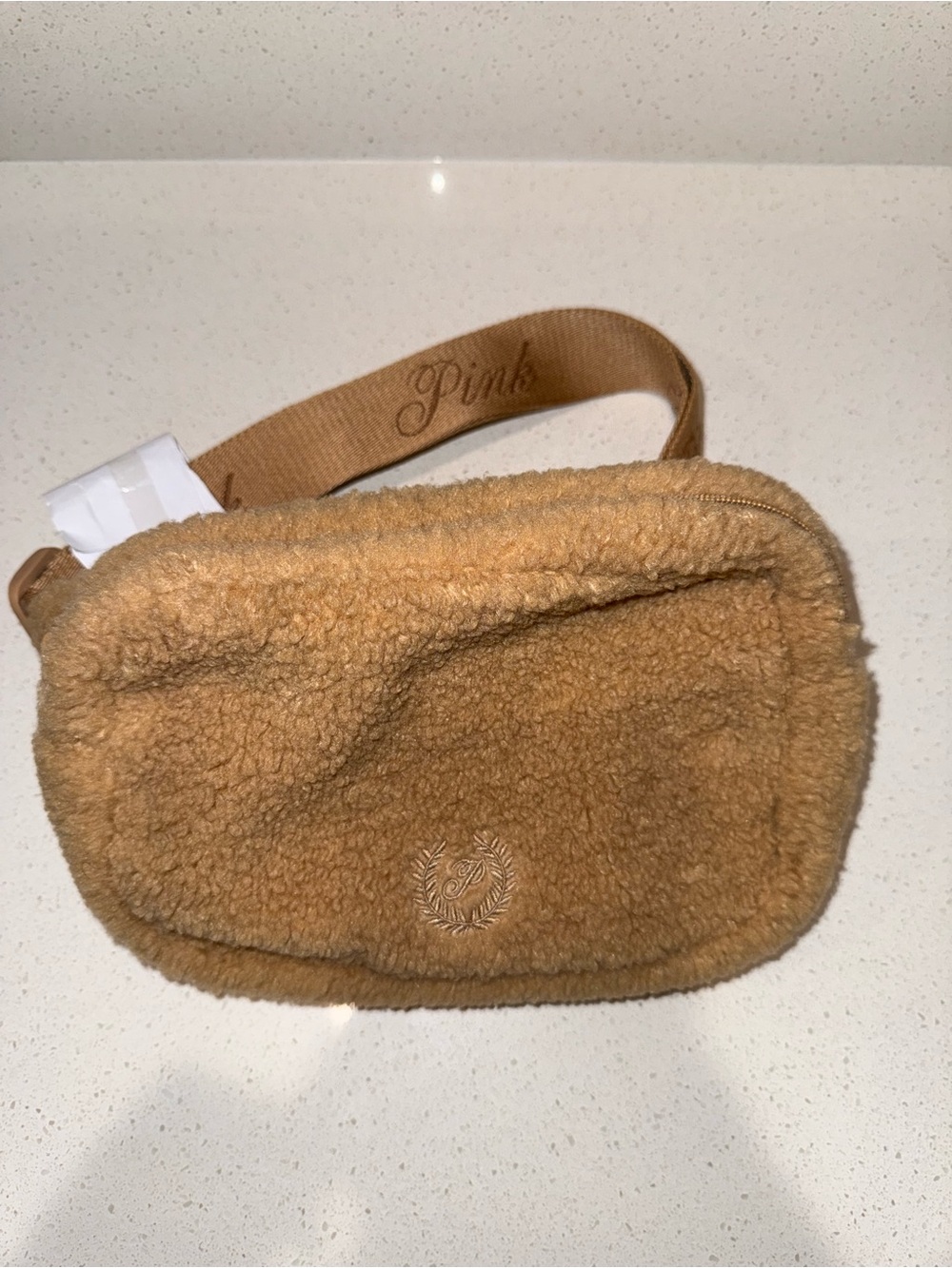 {PINK Victoria's Secret} Tan Sherpa Belt Bag